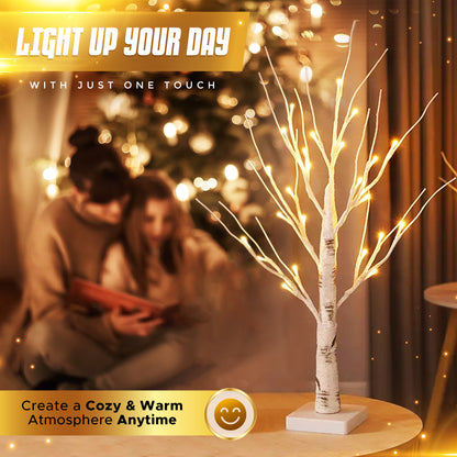 2Ft Mini LED Birch Tree